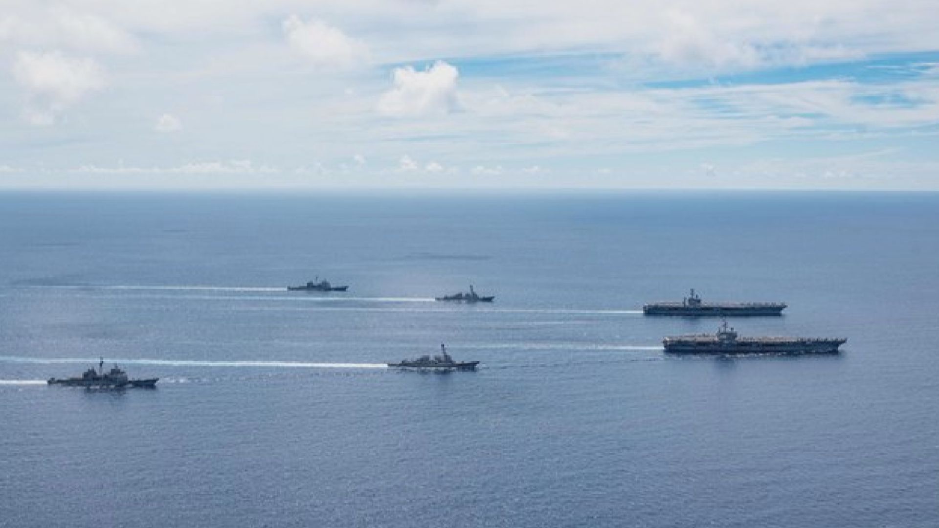 美軍兩個航母戰鬥群再次在南海軍演