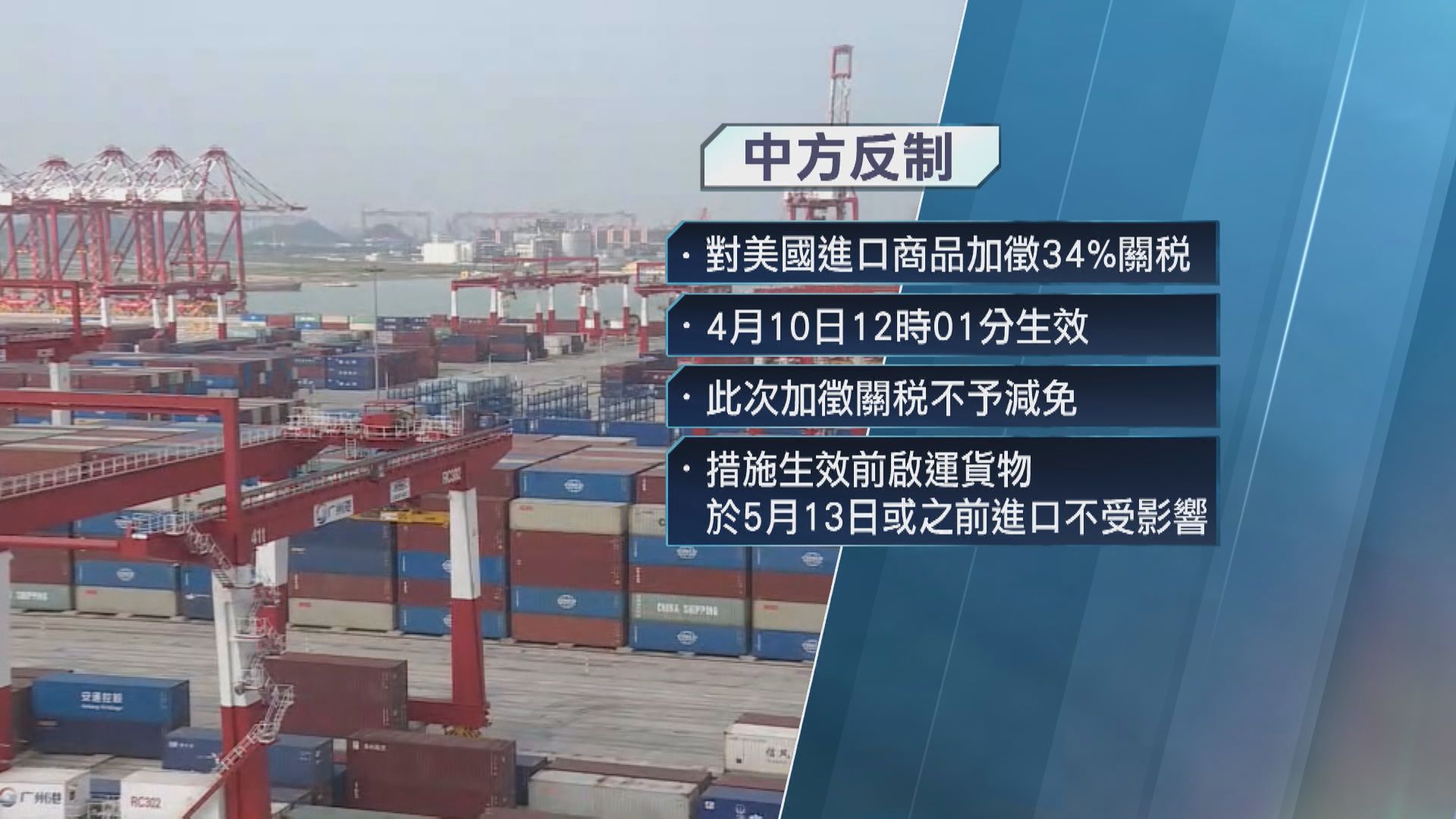 美國對等關稅戰｜中方多招反制美國關稅　包括加徵美商品三成四關稅