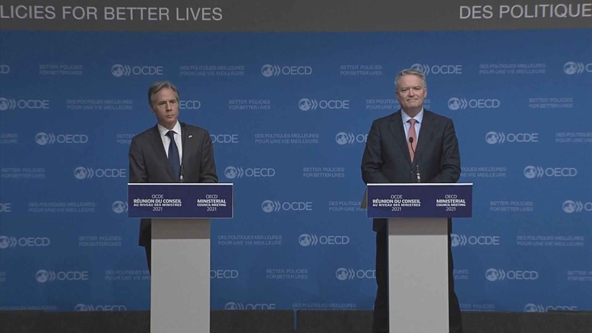 布林肯促請中方停止對台灣挑釁性軍事行動