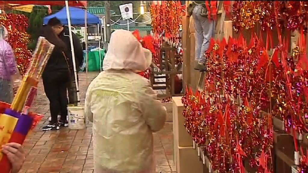 車公廟人流不及往年　風車檔料生意會減半
