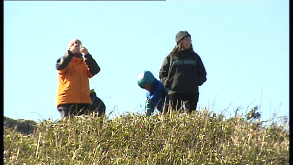 飛鵝山全面解封　有市民上山冀趁機觀冰