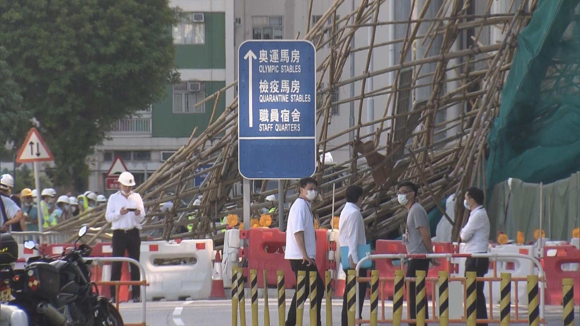 沙田馬場棚架倒塌