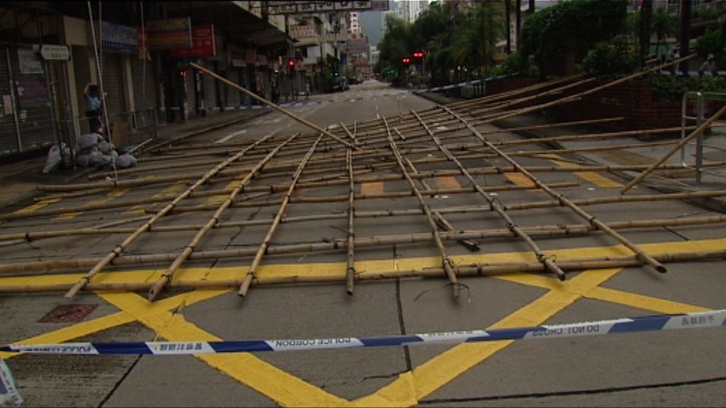 深水埗棚架倒塌無人傷