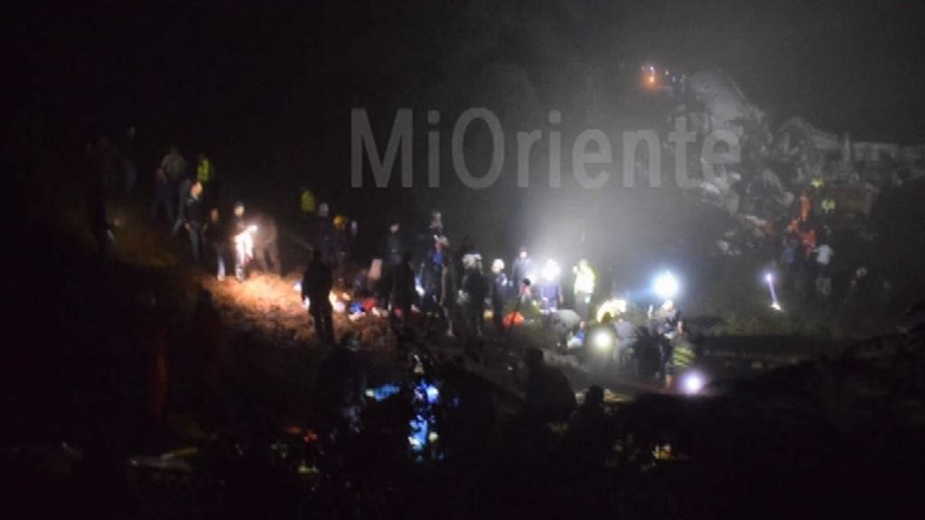 哥倫比亞有飛機墜毀　乘客包括巴西球隊球員