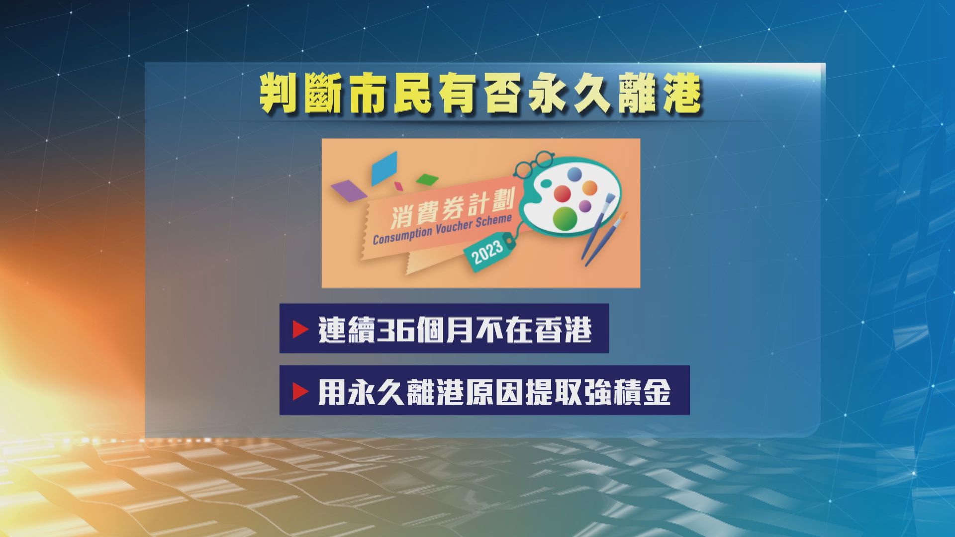 首期三千元消費券將於下月16日發放