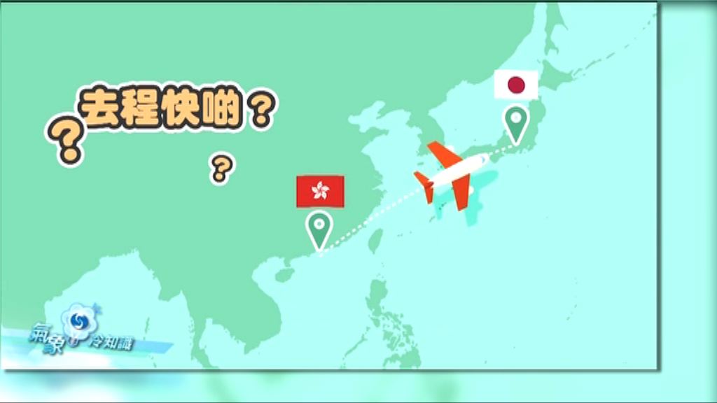 【氣象冷知識】【飛出香港】點解由香港搭飛機去日本通常比回程快？