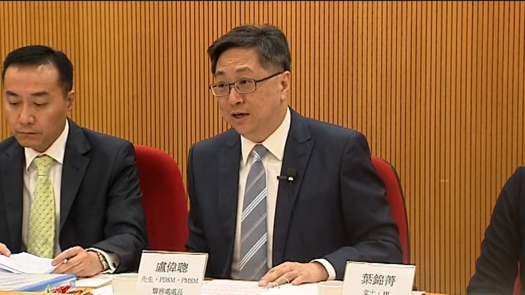 盧偉聰：上半年罪案跌一成三