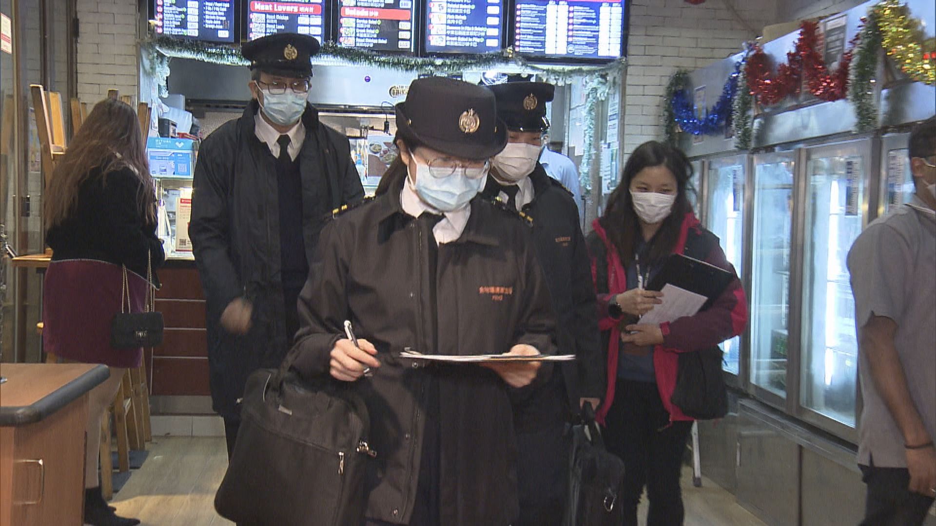 聖誕新年假期　729宗違限聚口罩令罰款5千