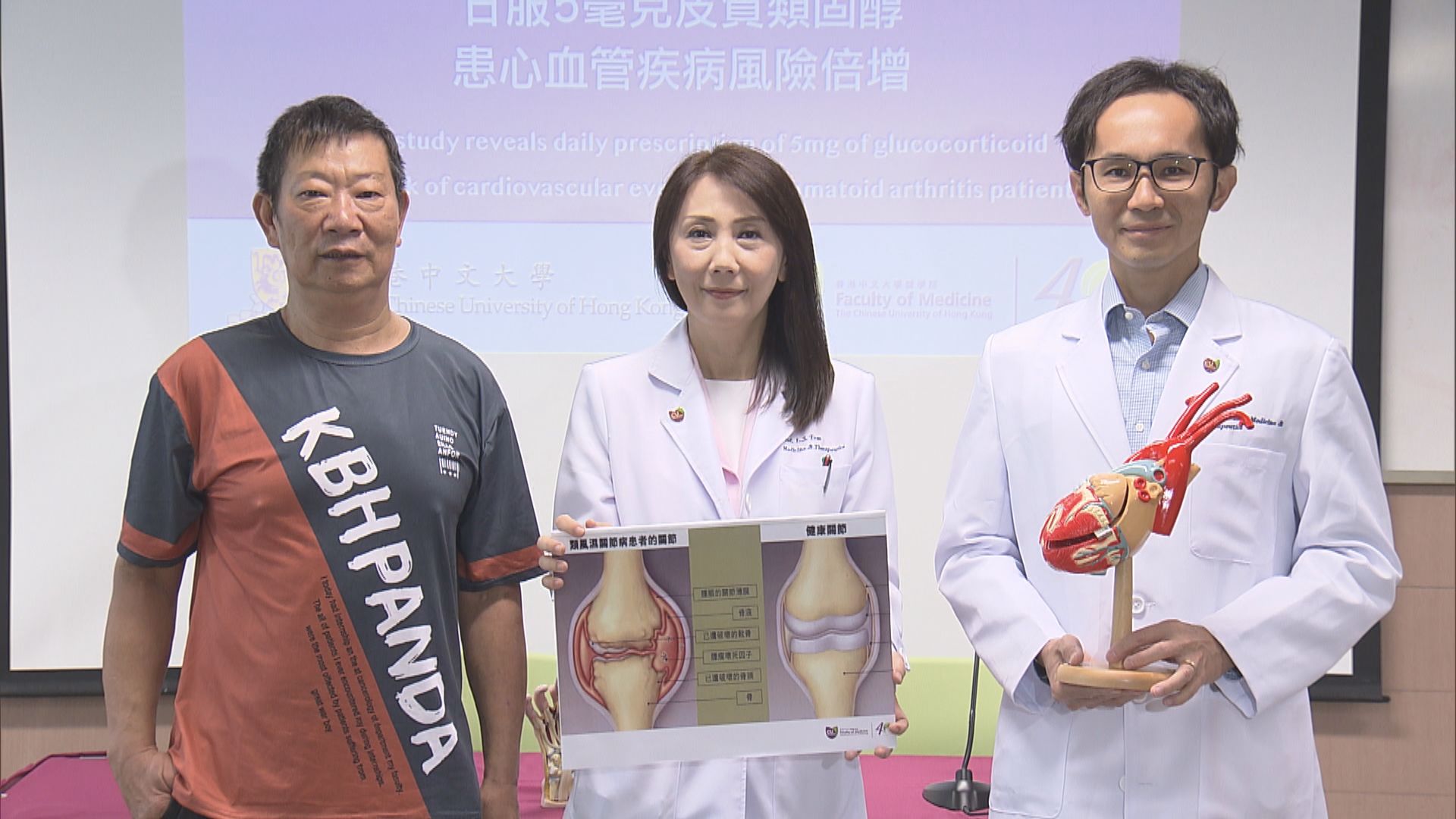 中大：類風濕關節炎患者服皮質類固醇增患心血管疾病風險