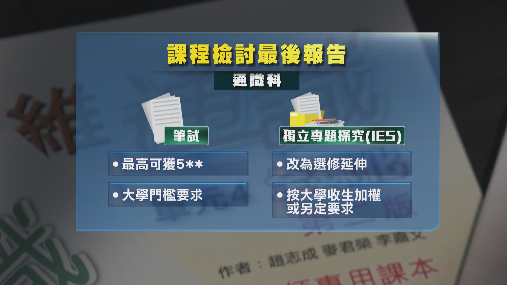 專責小組支持教育局考慮通識教科書納送審機制