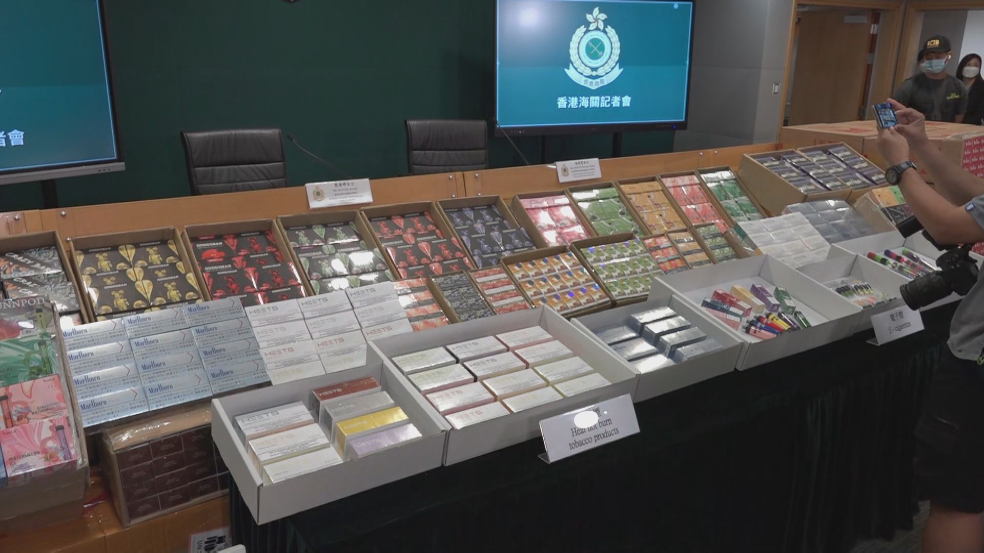 海關上月偵破241宗懷疑私煙及另類吸煙產品個案