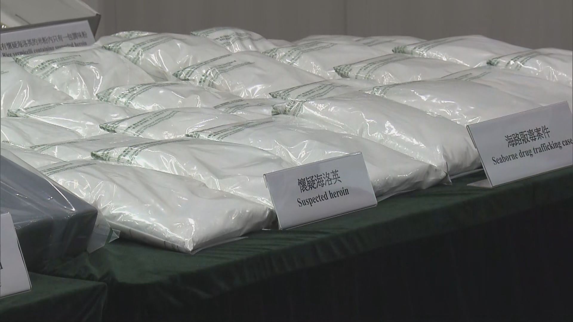 海關過去兩周檢市值2.3億元毒品　拘五人