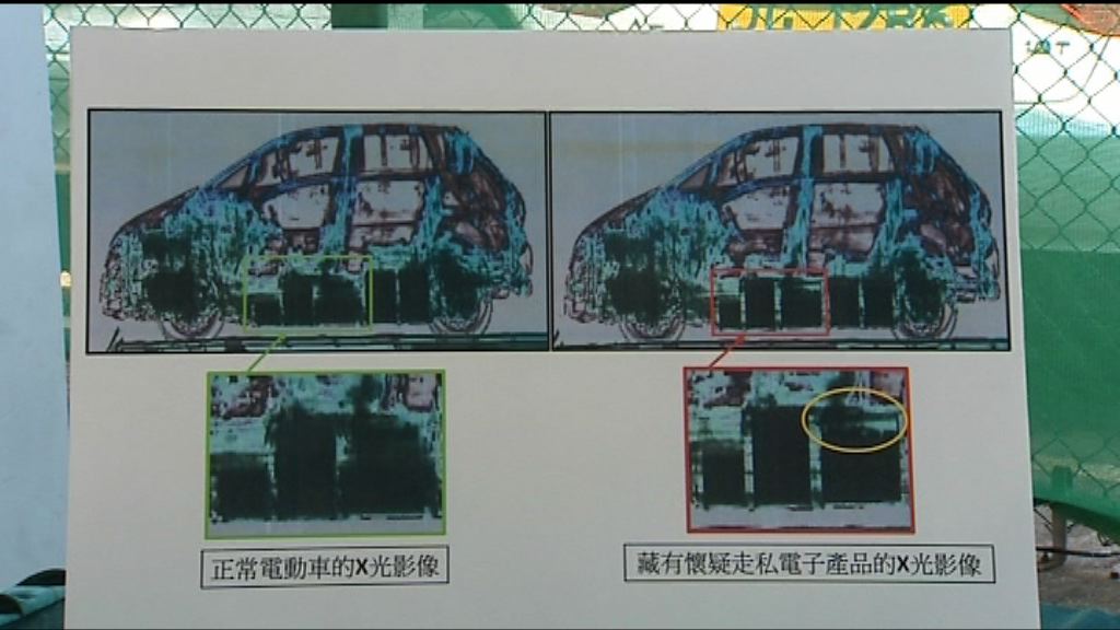 不法分子掏空電動車電池箱收藏走私貨品