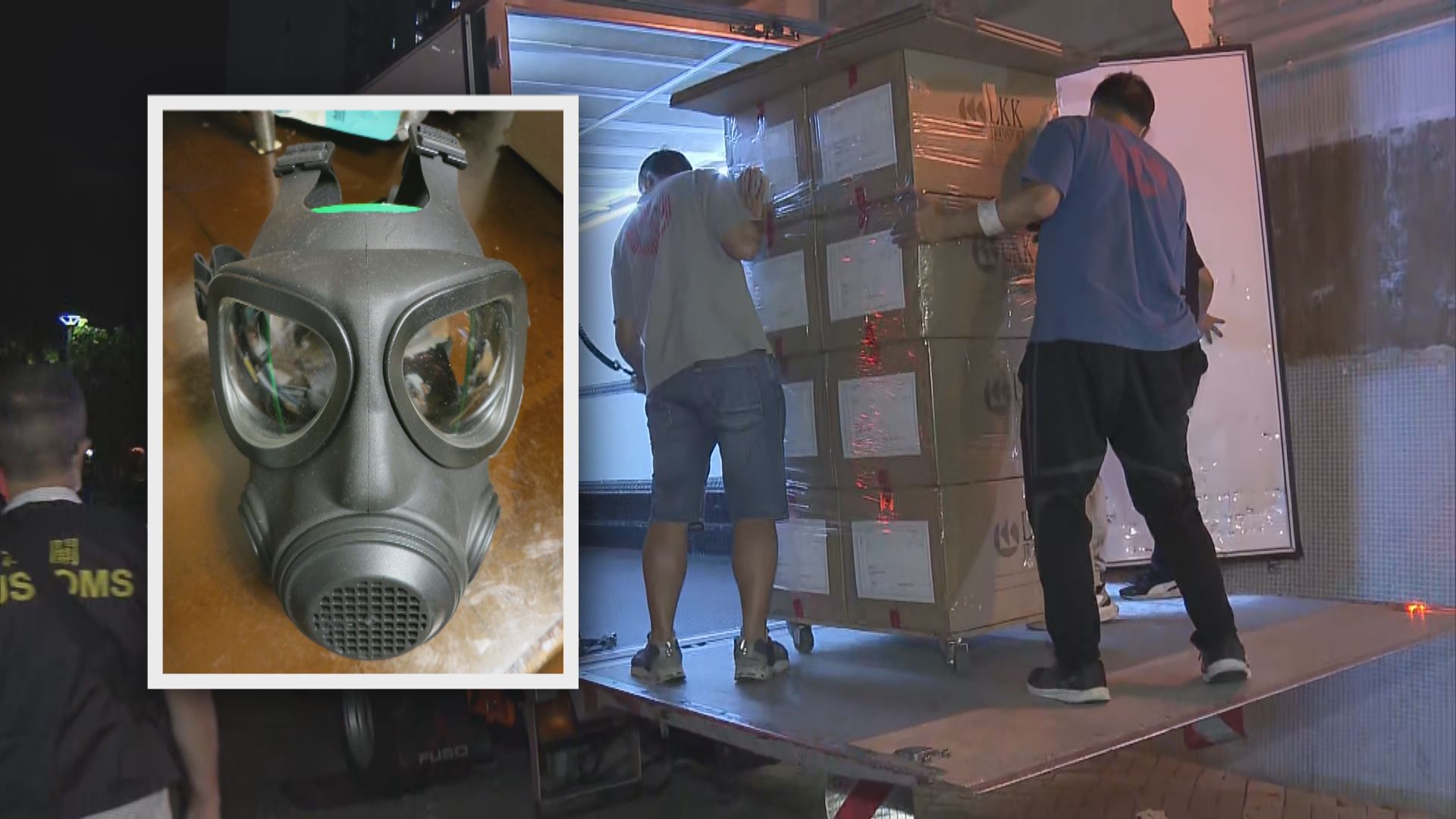 海關馬鞍山旺角搜獲防毒面具頭盔拘捕八人