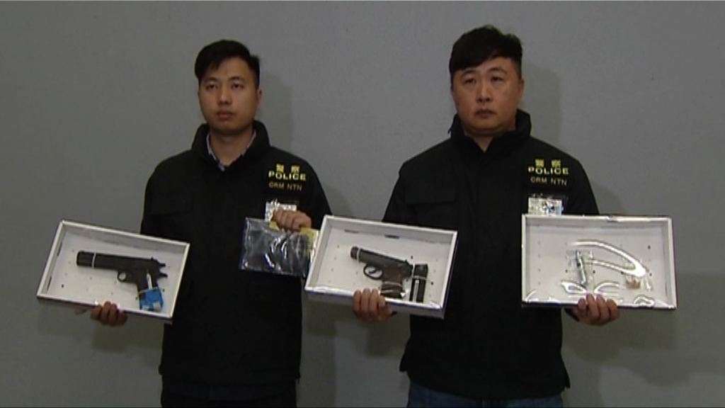 八鄉撞閘刑毀案警拘男女檢氣槍