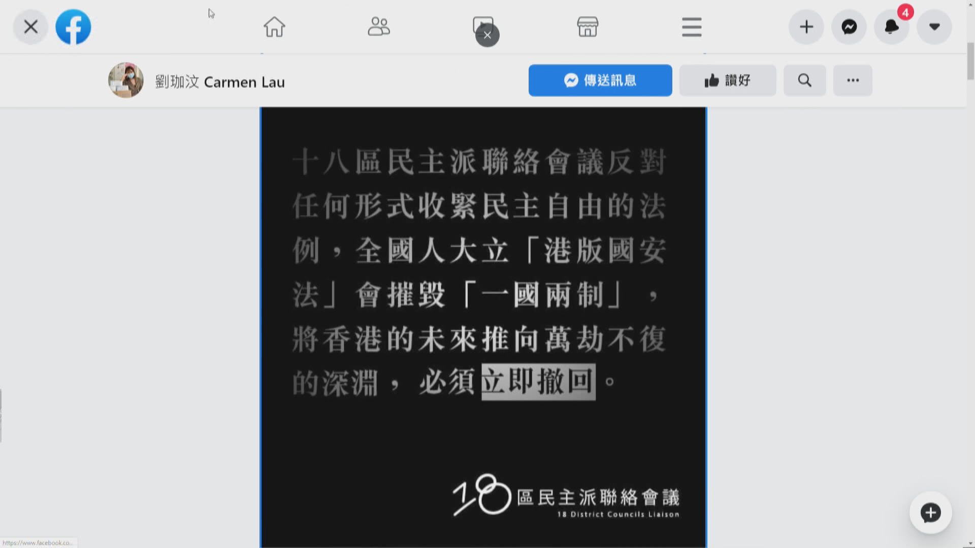 民主派區議員反港國安法　84名區議員支持立法