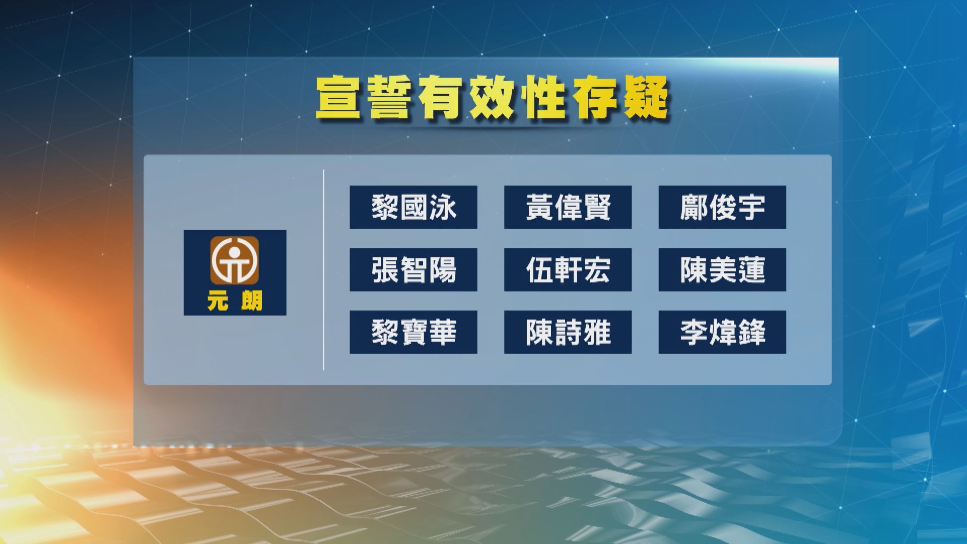 新界西區議員宣誓17人有效性存疑　包括鄺俊宇