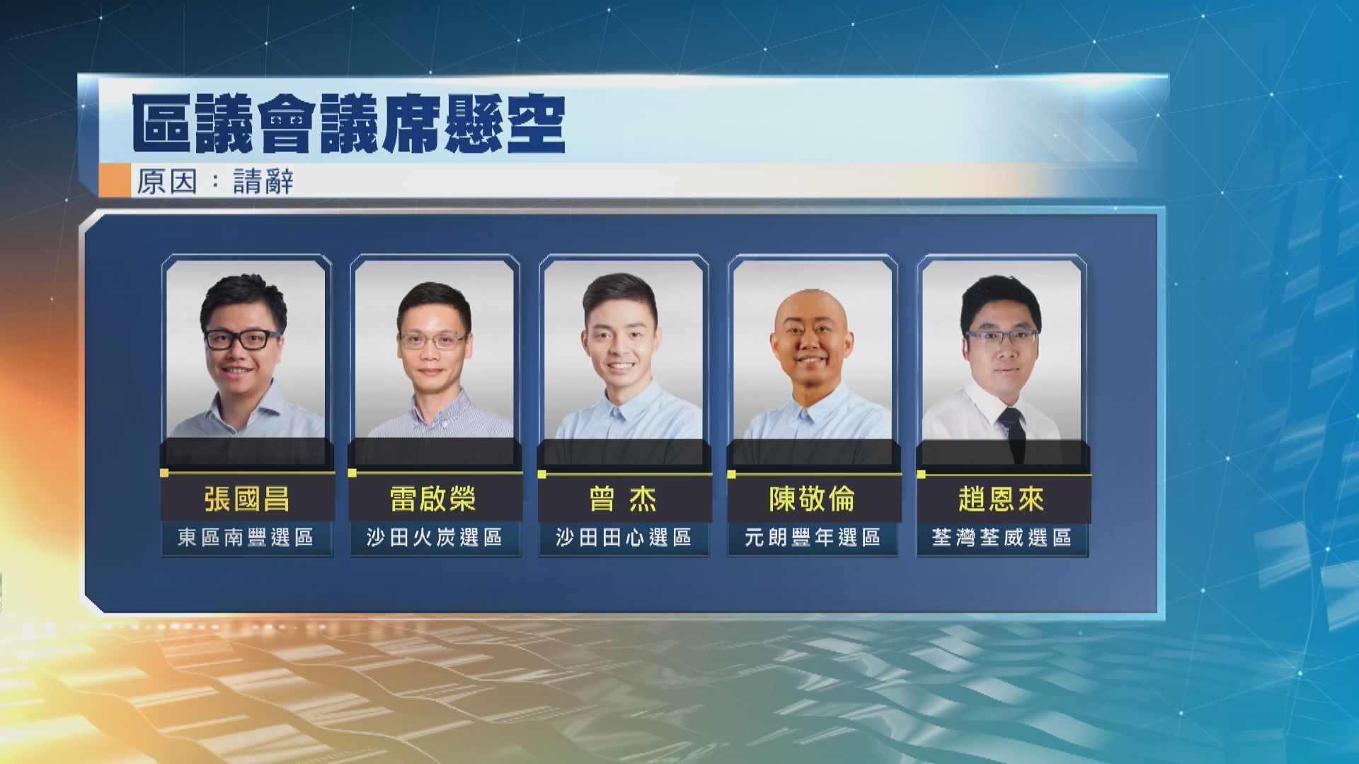 政府刊憲公布六個區議會議席懸空