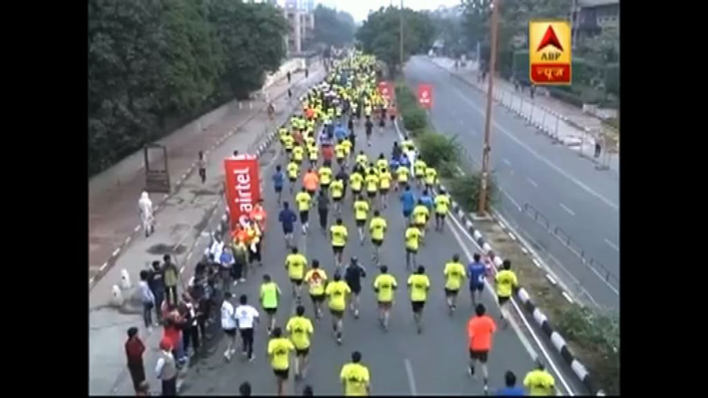 新德里嚴重霧霾下舉行半馬賽事