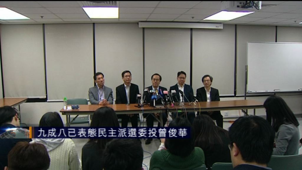 98%已表態民主派選委投曾俊華 無人投林鄭