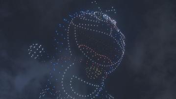 多啦A夢無人機表演 在維港上演