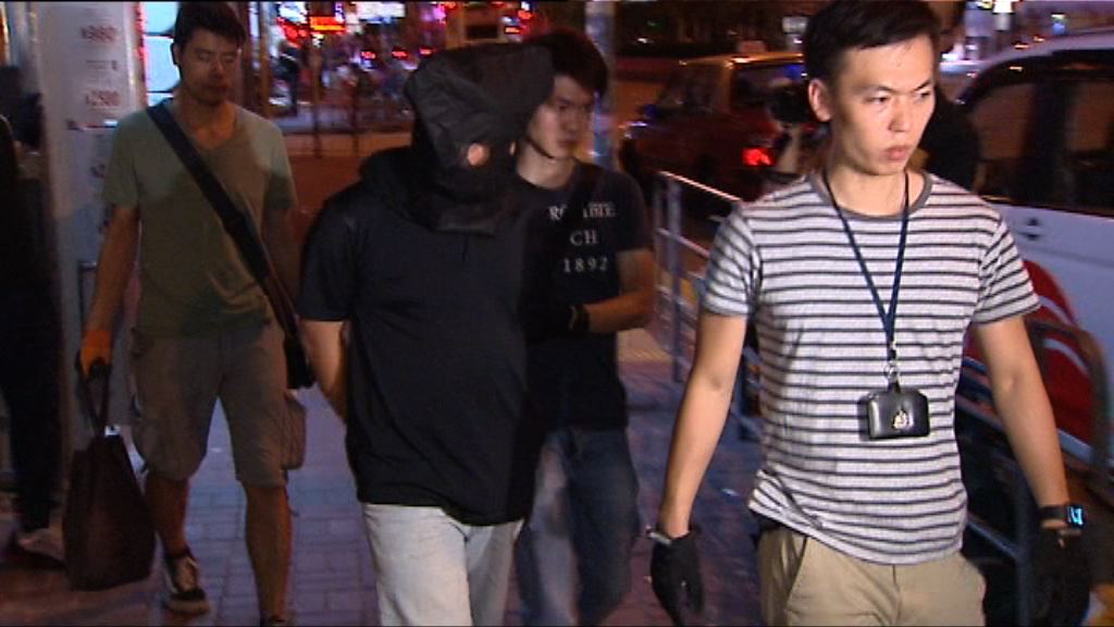 一名男子在旺角涉販毒被捕