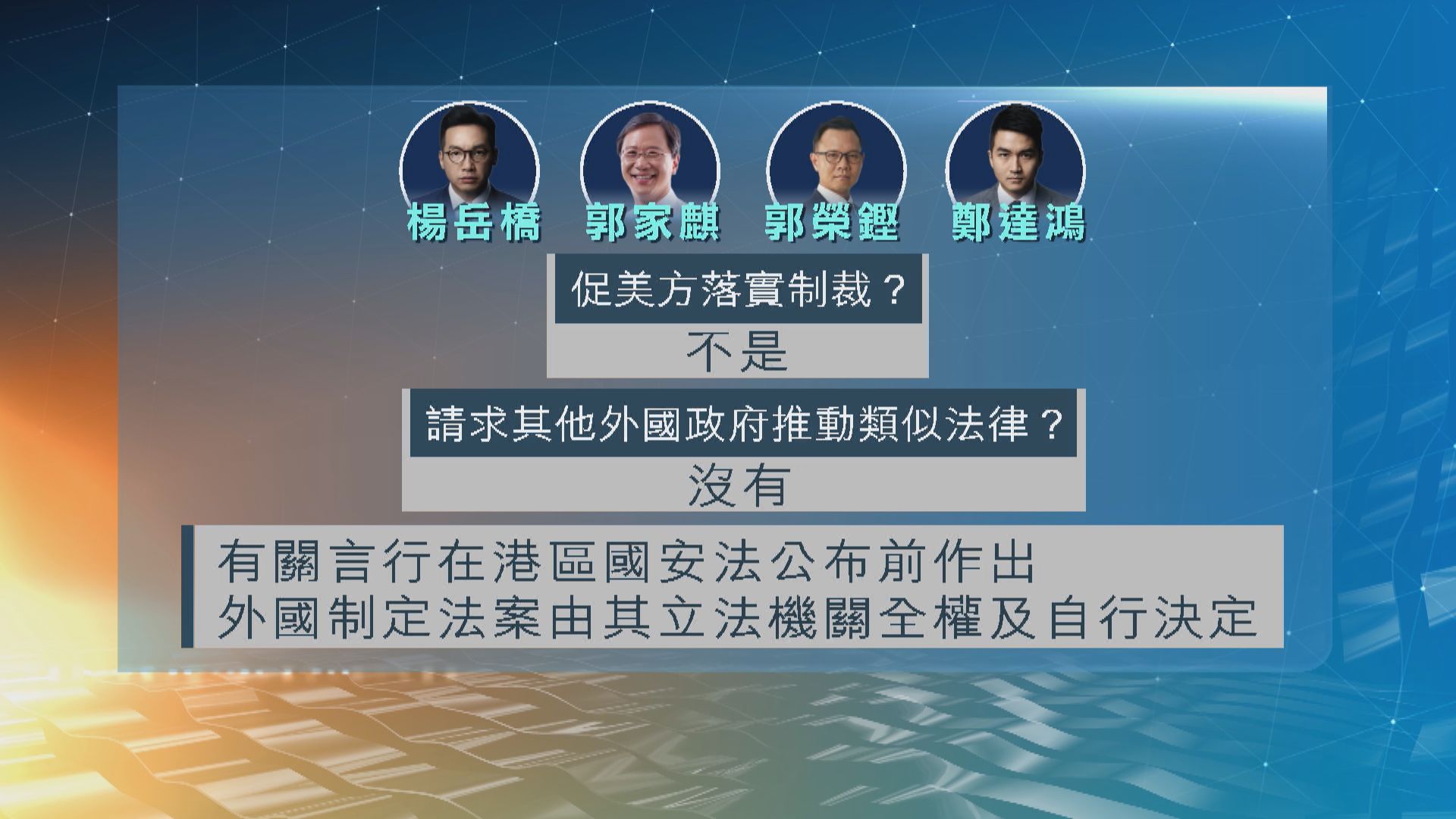 公民黨︰美國制裁措施自行決定　不會請求落實