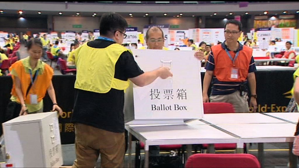 功能組別選票運往亞博點票