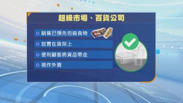 環保署列舉多個情境解釋 超市百貨公司美食廣場是否可使用膠盒
