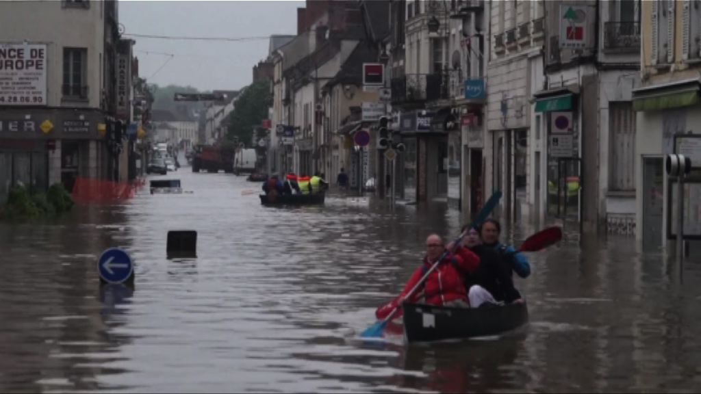 法國北部暴雨成災至少兩死