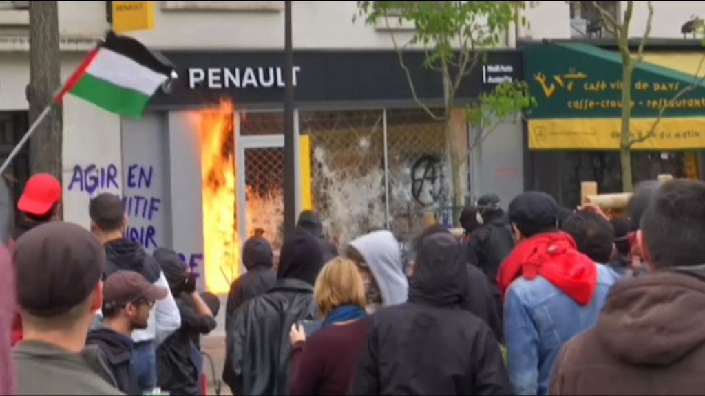 歐洲多國民眾趁勞動節示威