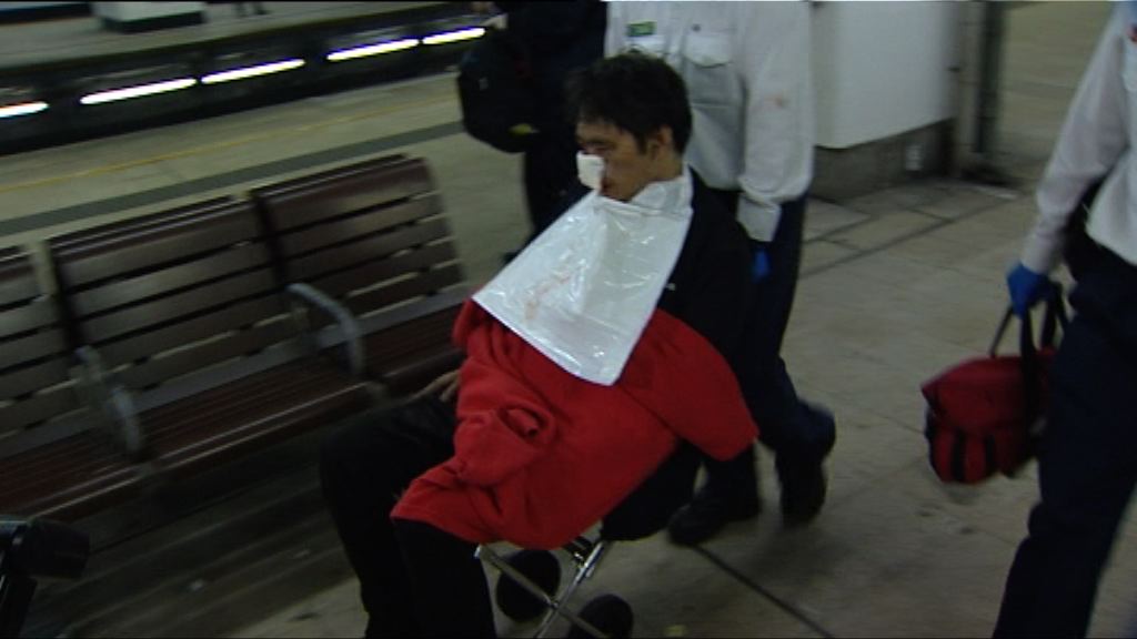 港鐵旺角東站醉漢意外墮軌輕傷