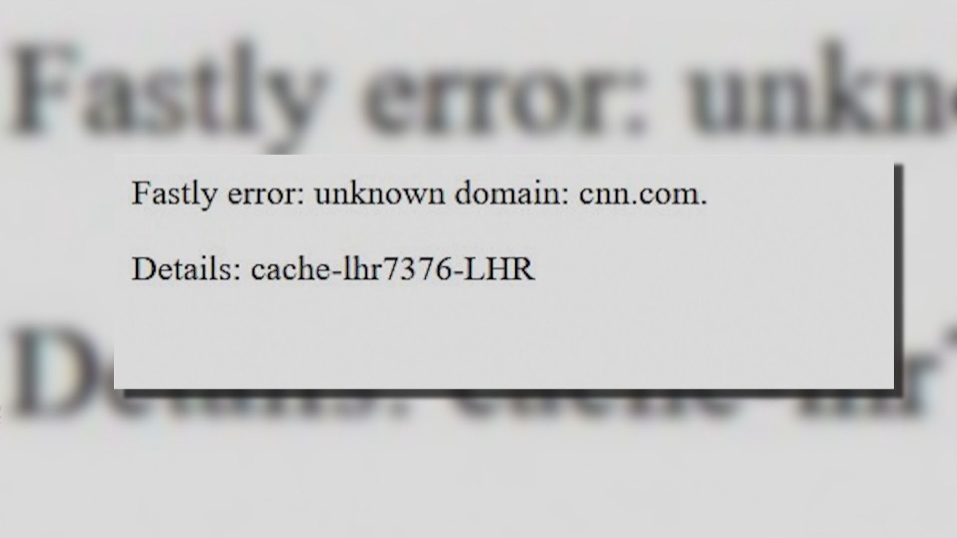 雲端服務商Fastly：用戶意外觸發錯誤程式致網站連線中斷