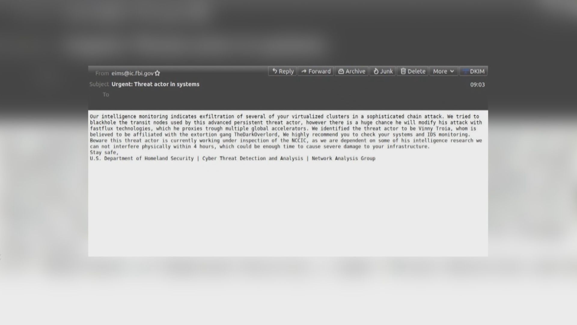 美國聯邦調查局有電郵系統遭黑客攻擊　發出最少十萬封虛假電郵