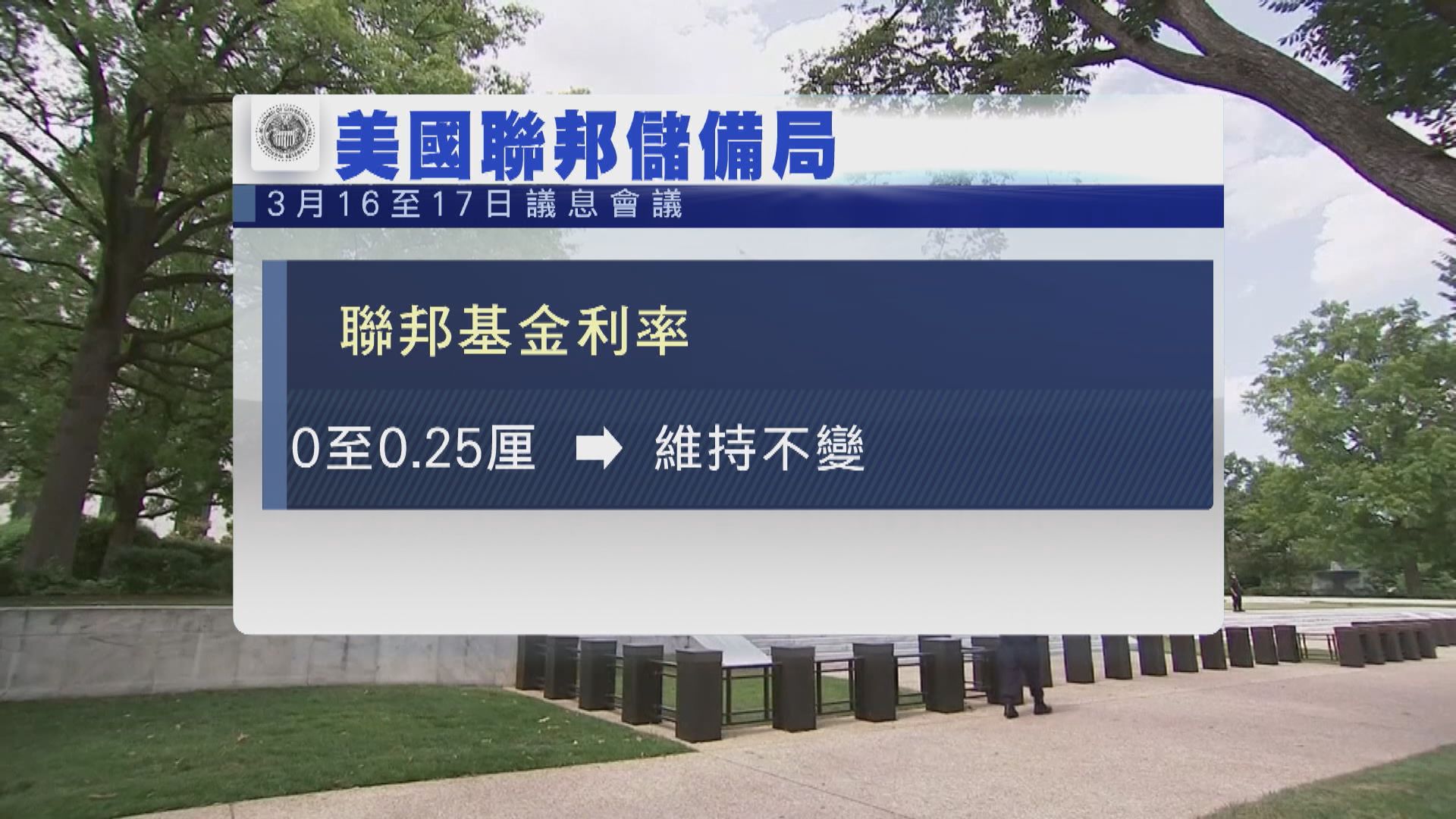 聯儲局維持利率和量化寬鬆規模不變