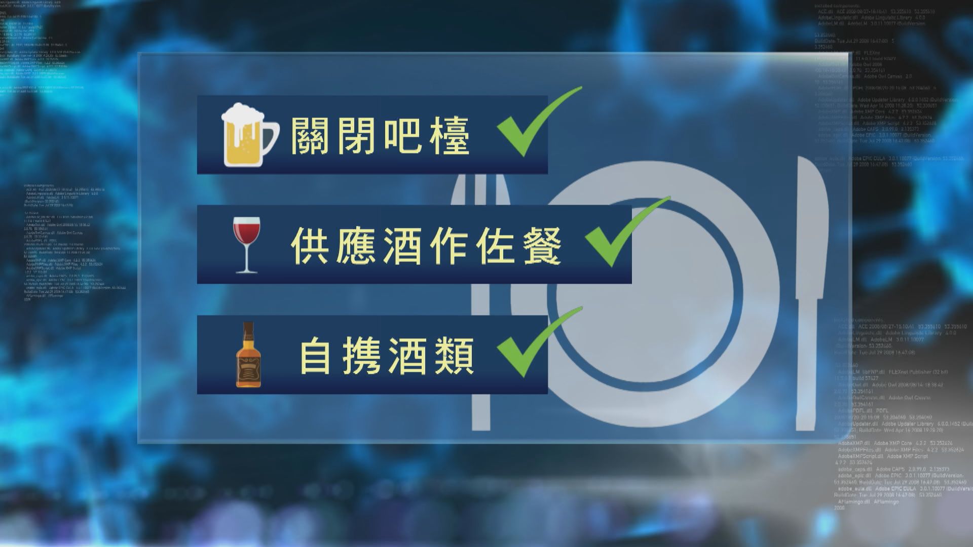 食衞局：食肆以膳食為主　提供佐餐酒類不受影響