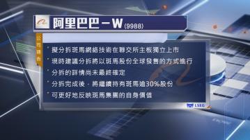 【反映價值】阿里:擬分拆斑馬網絡在港上市