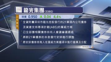 【內房危機】龍光:境內債重組方案獲相關債權人批准