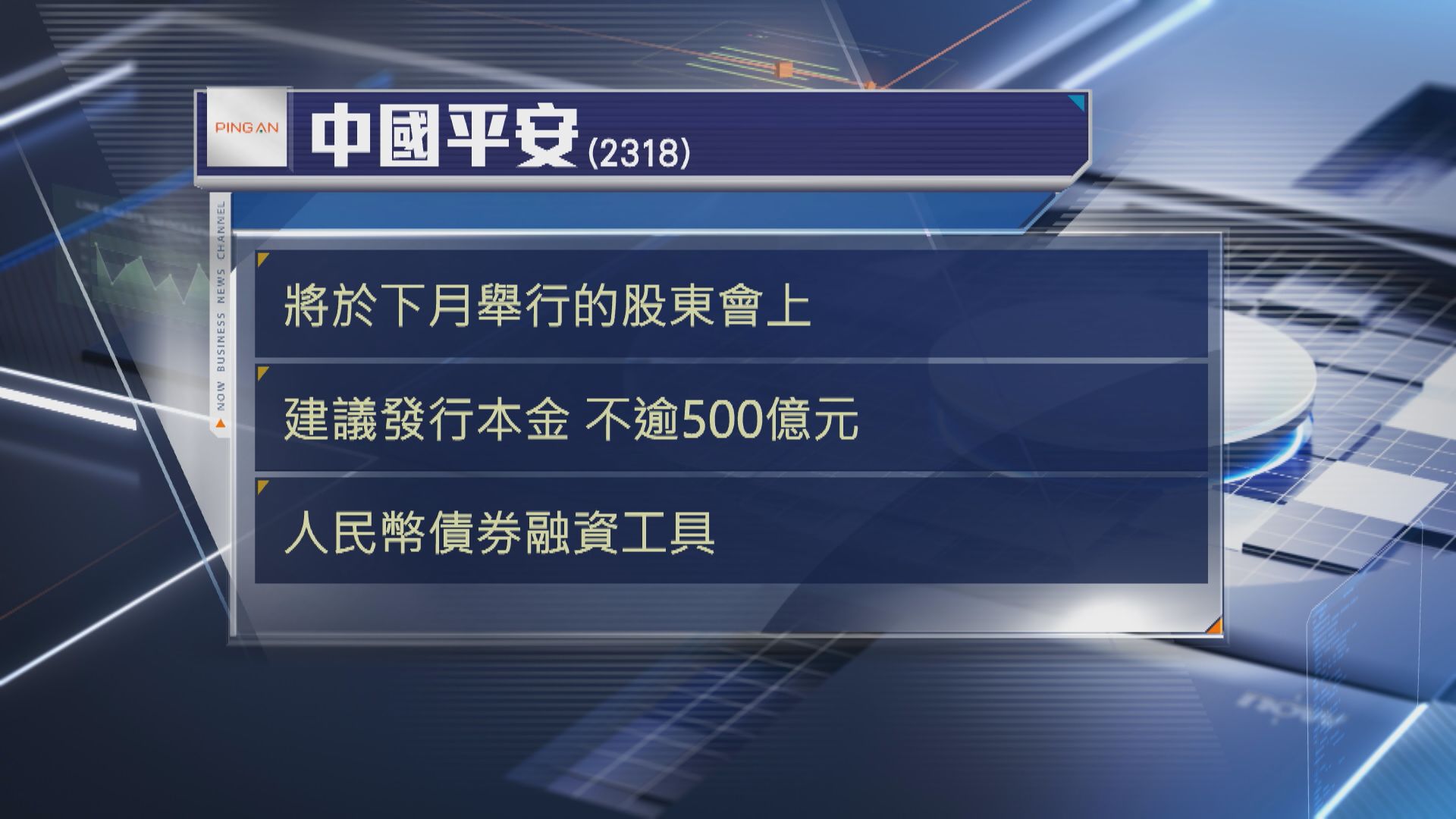 【股東會增提案】平保擬發債最多500億人幣