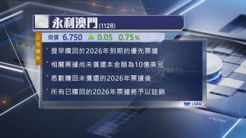 【將會註銷】永利澳門提早贖回2026年到期票據