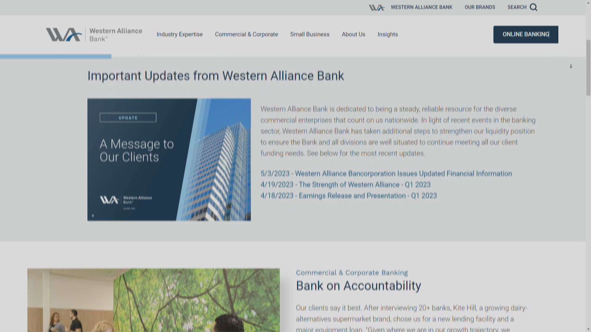 【美銀行危機】西方聯合指存款無異常外流 PacWest傳賣盤股價「腰斬」