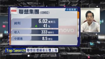 【財經TOP SEARCH】譚朗蔚:等聯想升穿10元先再諗