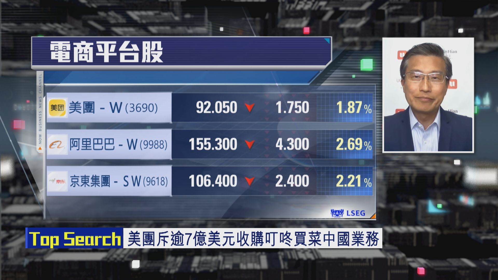 【財經TOP SEARCH】叮咚對美團盈利貢獻唔大？