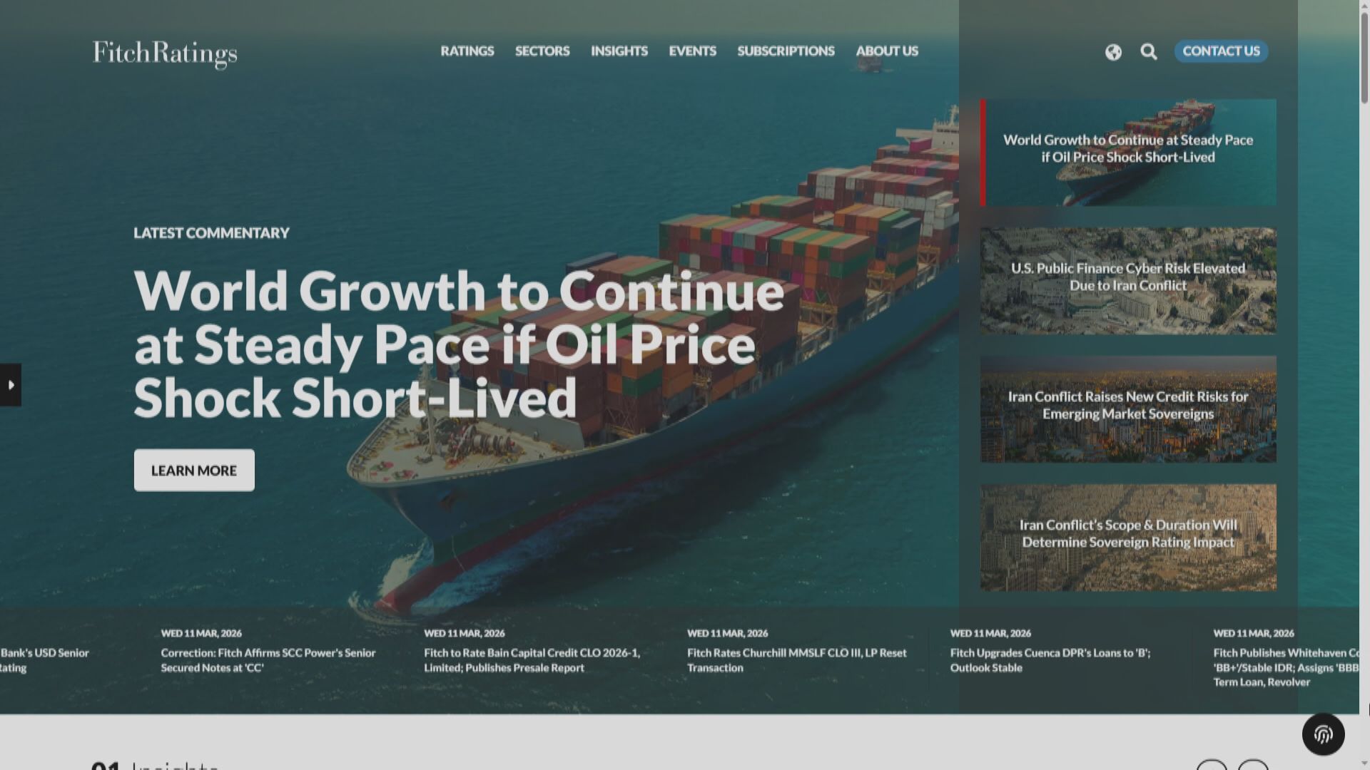 【若油價衝擊短暫】惠譽:全球經濟增料保持穩定