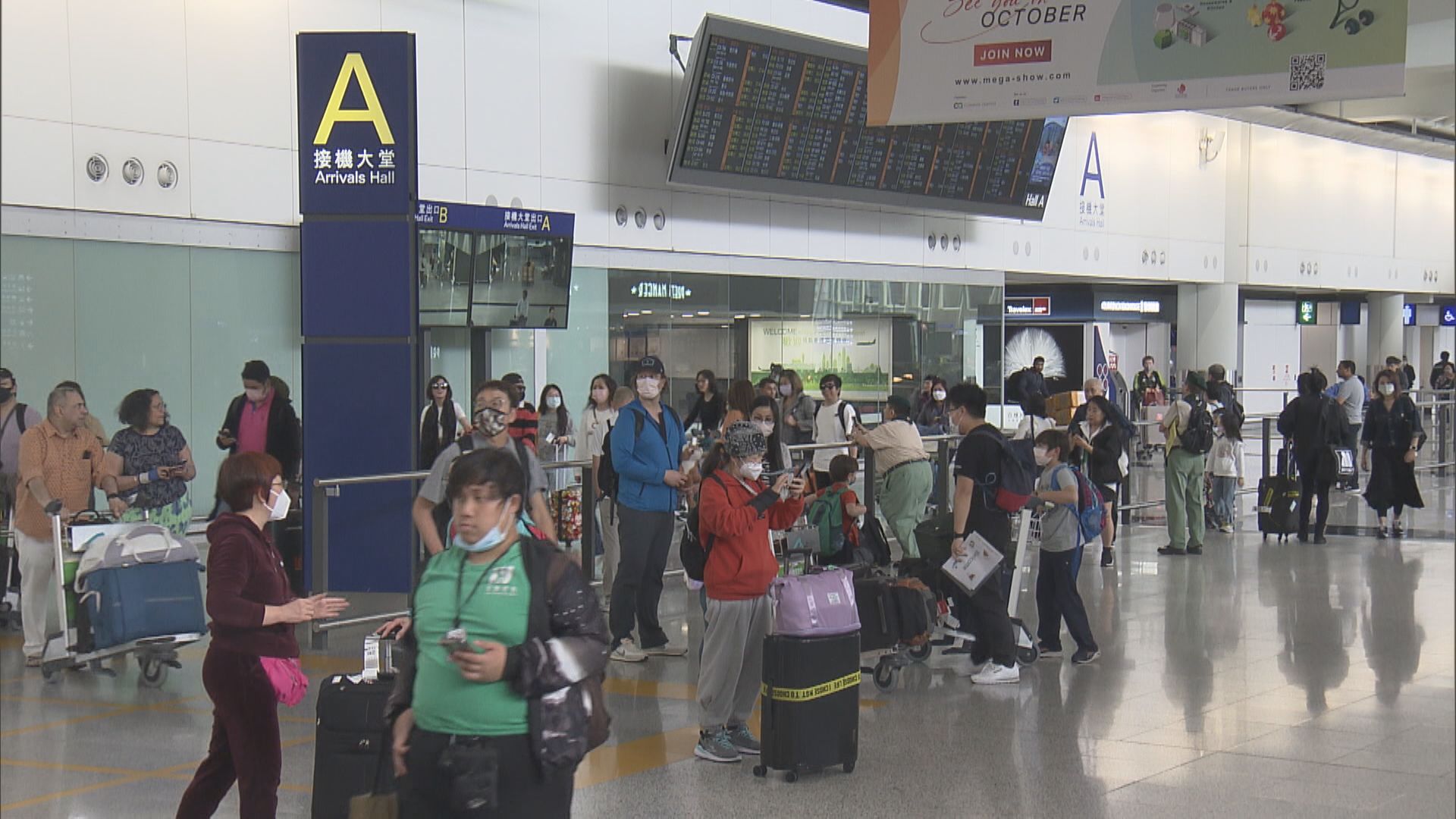 【訪港旅客】首8個月逾2000萬人次 上月回復至疫前84%