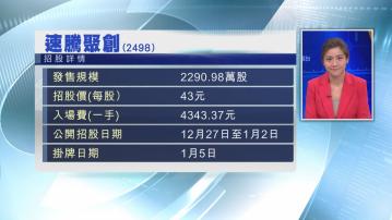 【下周二截飛】速騰聚創今起招股 入場費$4343