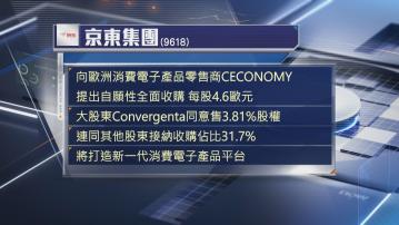 【成戰略伙伴】京東向CECONOMY提購 每股作價4.6歐元