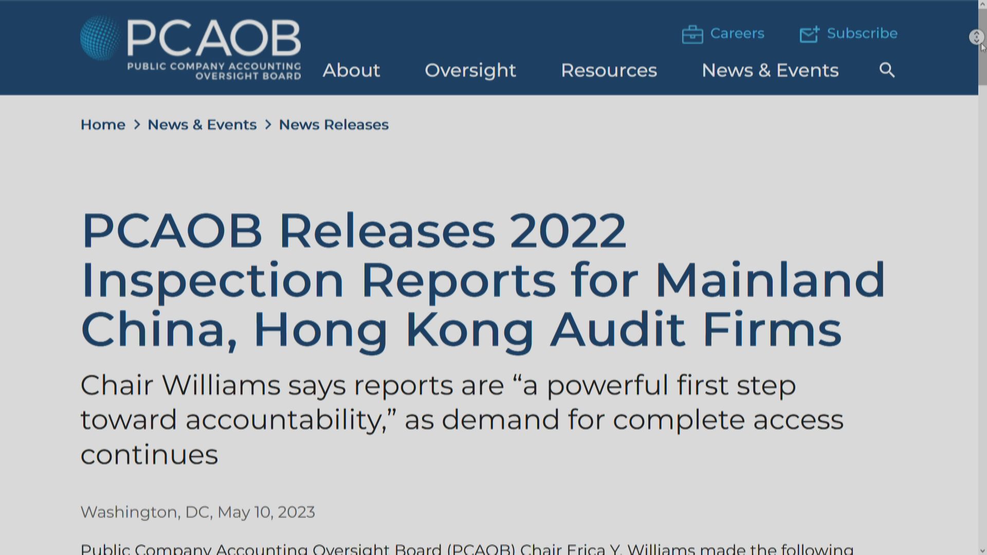 【中概股審計】PCAOB:兩會計師行審查有不可接受「缺陷」