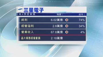 【仍勝預期】三星電子上季少賺74% 料存儲晶片市場復甦