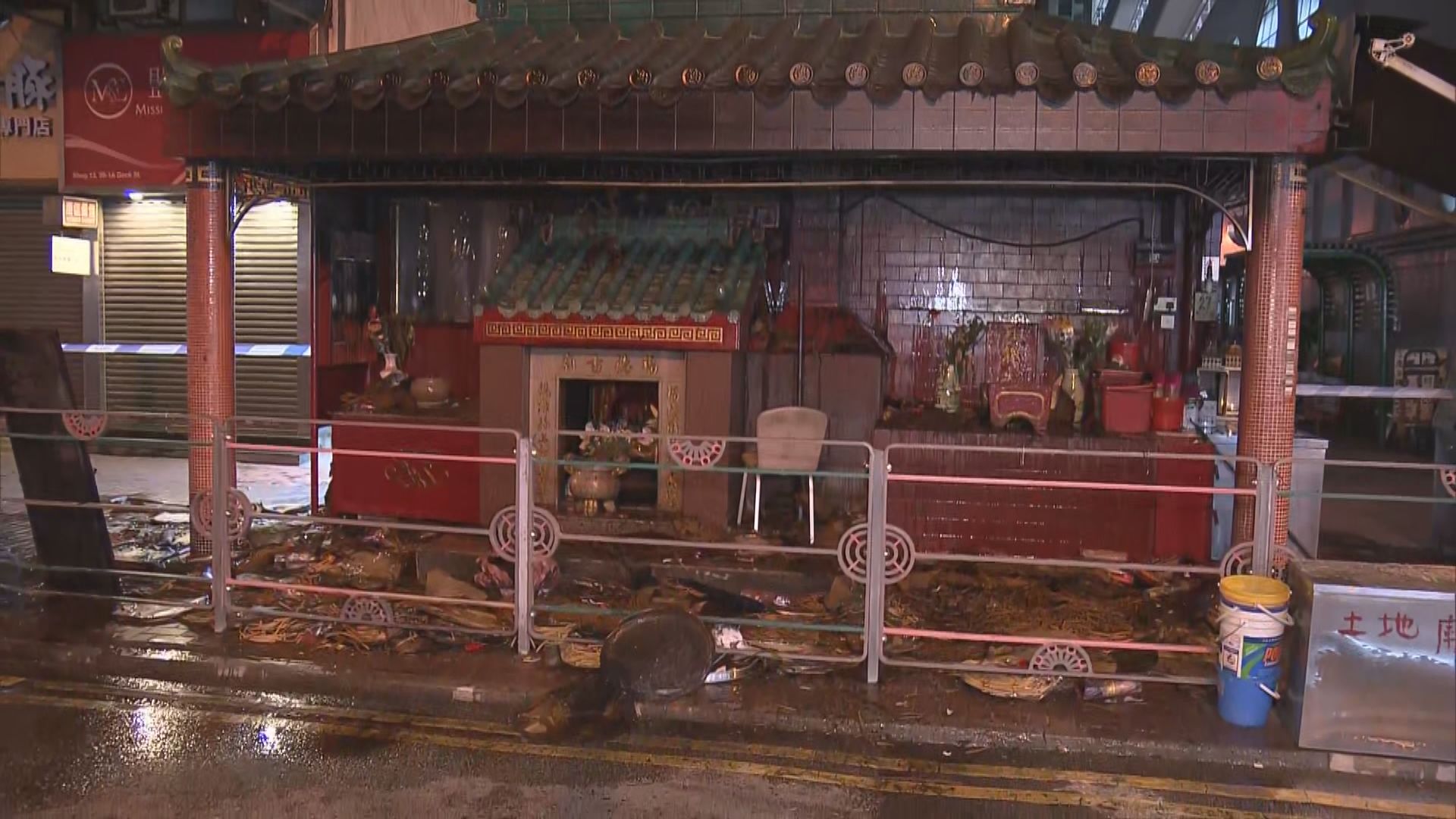 紅磡古廟疑被縱火　無人受傷